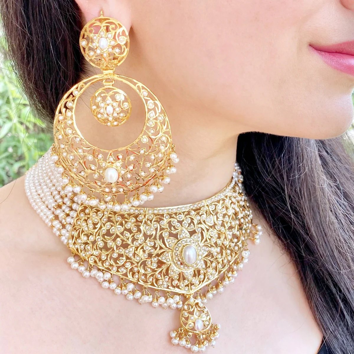 Gold Plated Bridal Necklace Set