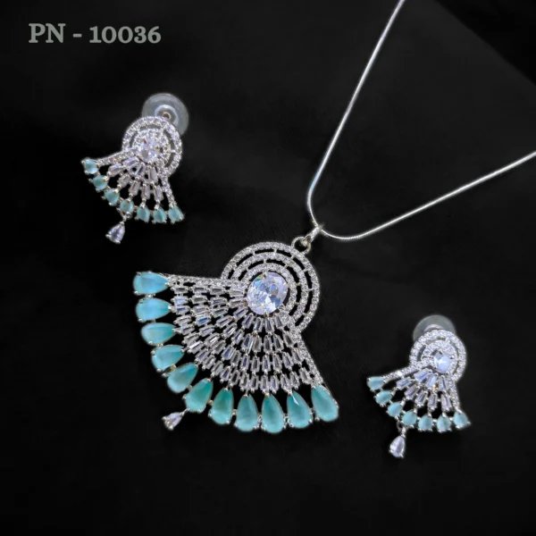 American Diamond Pendant Set